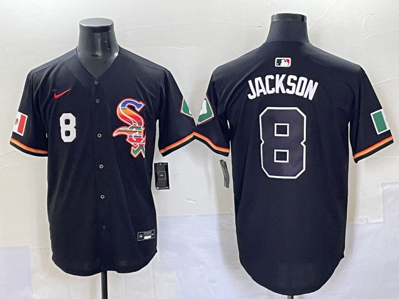 Men 2025 Chicago White Sox #8 Jackson Black Game Nike MLB Jersey style 7032->chicago white sox->MLB Jersey